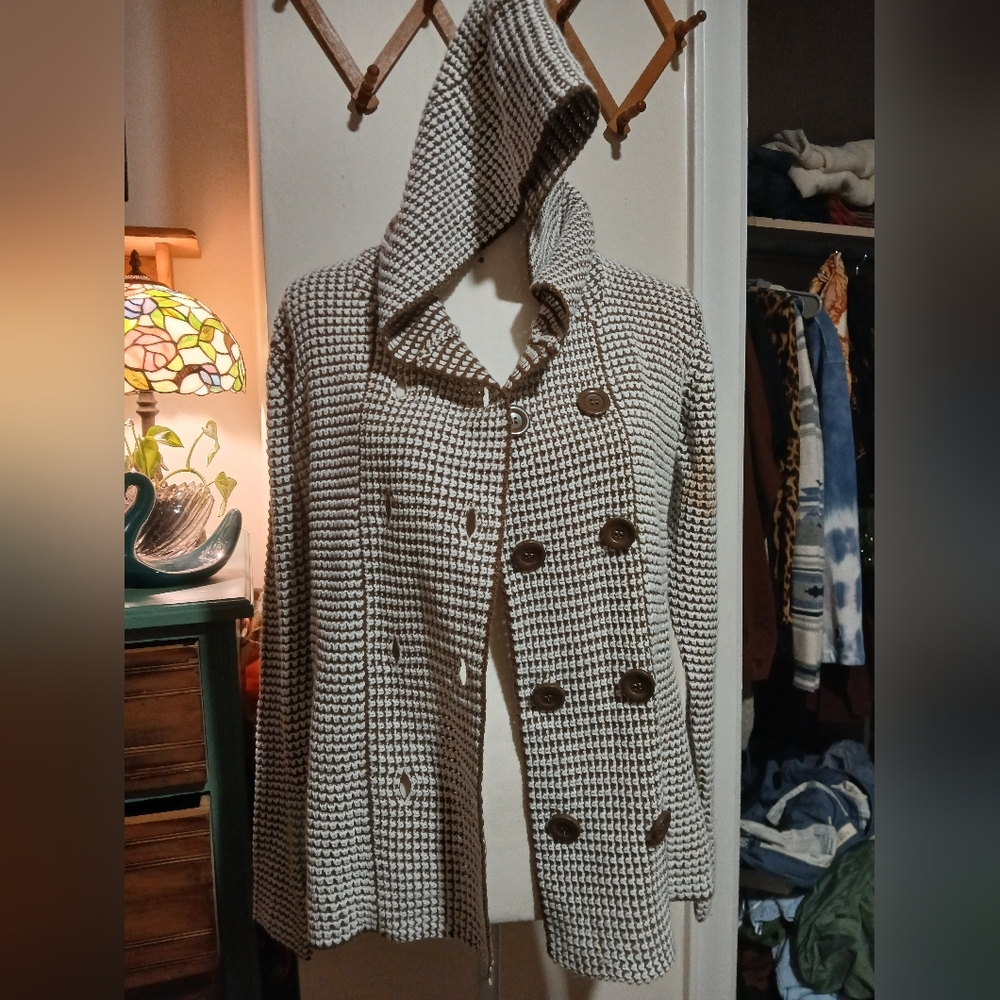 NWT Effeci Hooded Cardigan